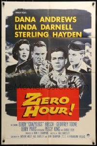 8y998 ZERO HOUR 1sh 1957 Dana Andrews, Linda Darnell, Sterling Hayden, parodied in Airplane!