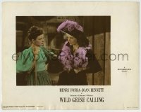 8z975 WILD GEESE CALLING Color-Glos 11x14 1941 Joan Bennett & Ona Munson glaring at each other!