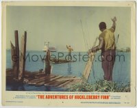 8z050 ADVENTURES OF HUCKLEBERRY FINN LC #4 1960 Archie Moore as Jim waves farewell to Eddie Hodges!