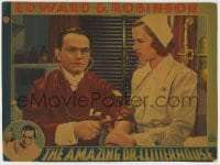 8z002 AMAZING DR. CLITTERHOUSE LC 1938 Gale Page watches Edward G. Robinson taking blood pressure!