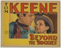 8z122 BEYOND THE ROCKIES LC 1932 best super close up of Tom Keene & pretty Rochelle Hudson!