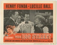 8z130 BIG STREET LC #6 R1955 close up of Henry Fonda between Lucille Ball & Barton MacLane!