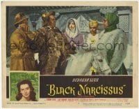 8z133 BLACK NARCISSUS LC #7 1947 Sabu & others stare at newcomer David Farrar on horse!