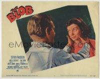 8z140 BLOB LC #2 1959 c/u of young Steve McQueen with his hands on Aneta Corseaut's neck!