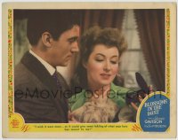 8z147 BLOSSOMS IN THE DUST LC 1941 Walter Pidgeon gives jewelry to Greer Garson to prove his love!