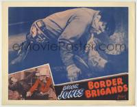 8z155 BORDER BRIGANDS LC R1940s close-up of Buck Jones in death struggle with baddie Fred Kohler!