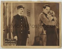 8z159 BOSTON BLACKIE LC 1923 guard watches prisoner William Russell hug sad Eva Novak!