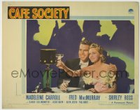 8z179 CAFE SOCIETY LC 1939 great c/u of Madeleine Carroll & Fred MacMurray smiling in nightclub!