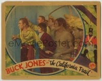 8z182 CALIFORNIA TRAIL LC 1933 Buck Jones in cool outfit with Helen Mack & others behind him!