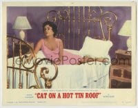 8z193 CAT ON A HOT TIN ROOF LC #8 R1966 Elizabeth Taylor as Maggie the Cat turns a bed into a cage!