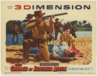 8z198 CHARGE AT FEATHER RIVER 3D LC #1 1953 great image of Guy Madison aiming rifle by wounded man!