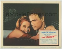 8z202 CHASE LC 1966 c/u of Marlon Brando & sexy Angie Dickinson in car, directed by Arthur Penn!