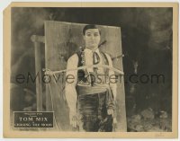 8z203 CHASING THE MOON LC 1922 great image of scared Tom Mix tied to knife thrower's table!