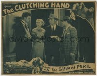 8z008 CLUTCHING HAND chapter 11 LC 1936 Jack Mulhall in early serial, The Ship of Peril, cool art!