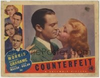8z236 COUNTERFEIT LC 1936 romantic close up of Chester Morris & Margot Grahame about to kiss!