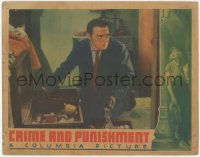 8z247 CRIME & PUNISHMENT LC 1935 c/u of Peter Lorre stealing jewels after murder, von Sternberg!