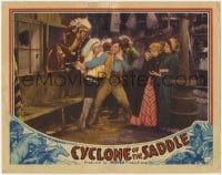 8z256 CYCLONE OF THE SADDLE LC 1935 cowboy Rex Lease in death struggle with Native Americans!