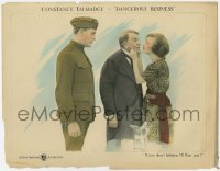 8z259 DANGEROUS BUSINESS LC 1920 Constance Talmadge threatens to kiss misbehaving George Fawcett!