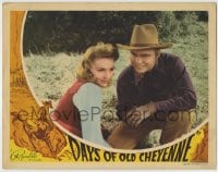 8z268 DAYS OF OLD CHEYENNE LC 1943 great c/u of smiling cowboy Red Barry & pretty Lynn Merrick!