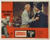 8z277 DEATH OF A GUNFIGHTER LC #8 1969 great close up of Richard Widmark & mustached John Saxon!