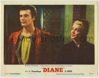 8z283 DIANE LC #2 1956 sexy temptress Lana Turner stares at handsome young Roger Moore!
