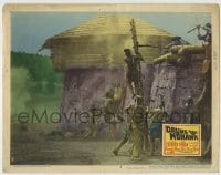 8z298 DRUMS ALONG THE MOHAWK LC #8 R1947 cool image of Native American Indians raiding fort!