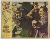 8z305 EAGLE & THE HAWK LC 1933 great close up of Fredrich March grabbing young pilot Cary Grant!