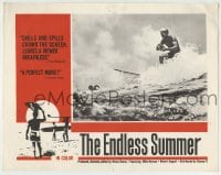 8z310 ENDLESS SUMMER LC 1965 Bruce Brown, Mike Hynson on surfboard by Robert August paddling, rare!