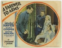 8z318 FAREWELL TO ARMS LC 1932 nurse Helen Hayes, Gary Cooper, Adolphe Menjou, Mary Philips