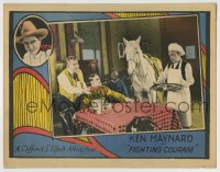 8z325 FIGHTING COURAGE LC 1925 chef serves food to Ken Maynard with his horse & Sambo, ultra rare!
