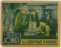 8z329 FIGHTING RANGER LC 1934 Buck Jones shows reward poster to sheriff in jail house!