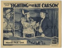8z330 FIGHTING WITH KIT CARSON ch 5 LC 1933 Native American Noah Beery Jr. in a scene with his dad!
