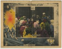 8z337 FLAME OF LIFE LC 1923 scared Priscilla Dean is caught in the middle of a big crowd!
