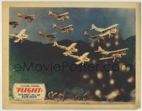 8z340 FLIGHT LC 1929 Frank Capra, cool image of Marine Corps bi-planes bombing village!