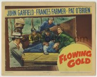 8z342 FLOWING GOLD LC 1940 beautiful Frances Farmer & men help wounded Pat O'Brien!
