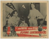 8z343 FLYING LEATHERNECKS LC #8 R1956 John Wayne in uniform with Janis Carter & young boy!