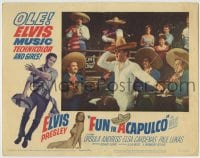 8z359 FUN IN ACAPULCO LC #3 1963 Elvis Presley in sombrero in fabulous Acapulco, Mexico!