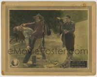 8z360 GALLOPING DEVIL LC 1920 great image of cowboys watching Franklyn Farnum fighting bad guy!