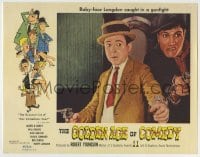 8z376 GOLDEN AGE OF COMEDY LC 1958 great close up of Harry Langdon with gun handcuffed to guy!