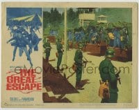 8z384 GREAT ESCAPE LC #3 1963 prisoners arrive at the new camp at the movie's beginning, Sturges!