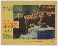 8z386 GREAT MOMENT LC #7 1944 Preston Sturges, Joel McCrea, Harry Carey & Demarest over patient!
