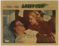 8z390 GREEN LIGHT LC 1937 pretty blonde Anita Louise stares at young doctor Errol Flynn in bed!