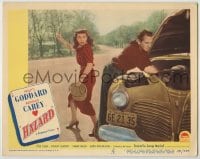 8z410 HAZARD LC #8 1948 Paulette Goddard hitchhikes when MacDonald Carey's car breaks down!