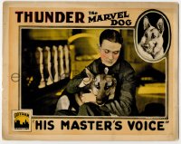 8z421 HIS MASTER'S VOICE LC 1925 two great images of German Shepherd Thunder the Marvel Dog!