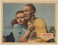 8z426 HOME IN INDIANA LC 1944 close up of pretty Jeanne Crain clinging to Walter Brennan!