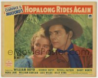 8z432 HOPALONG RIDES AGAIN LC 1937 great close up of cowboy Russell Hayden & pretty Nora Lane!