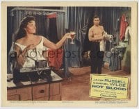 8z435 HOT BLOOD LC 1956 sexy Jane Russell makes a drink for barechested Cornel Wilde!