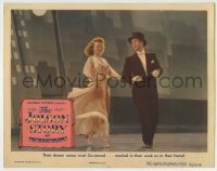 8z477 JOLSON STORY LC #4 1946 Larry Parks in tux & Evelyn Keyes in evening wear performing on stage!