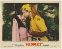 8z497 KISMET LC #4 1956 Vic Damone & Ann Blyth kiss to the romantic song Strangers in Paradise!