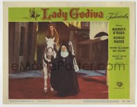 8z506 LADY GODIVA LC #2 1955 nun walks beside sexy naked Maureen O'Hara on horseback!